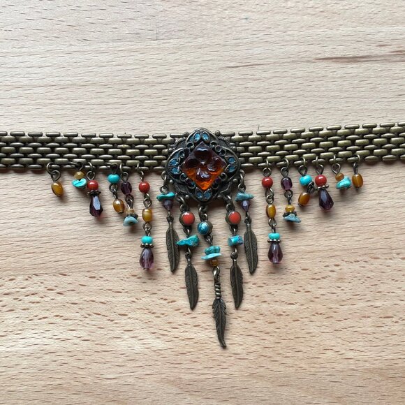 Sweet Romance Choker Feather Necklace Pre-Owned - Picture 2 of 8